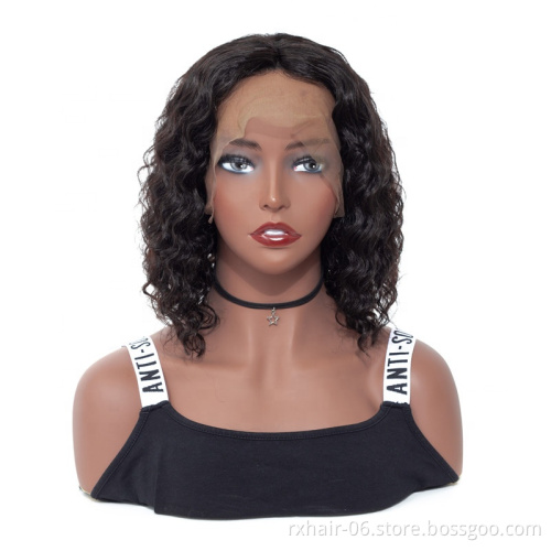 ISEE Short Bob Xbl Natural Wave 10A Virgin Unprocessed Human Hair Suppliers Glue Brazilian Hd Transparent 360 Lace Frontal Wig